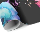Colorful Abstract Fluid Art - Vibrant and Dynamic Geschenkpapier (Rolleneckpunkt)