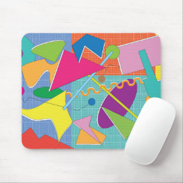 Colorful Abstract Fun Graphic Shapes Mouse Pad Mousepad