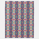 Colorful Abstract Geometric Bohemian Fleecedecke (Vorderseite)