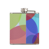 Colorful Abstract Geometric Circles Personalised Flachmann (Rückseite)