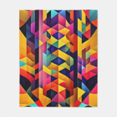 Colorful Abstract Geometric Fleecedecke (Vorderseite)