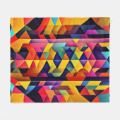 Colorful Abstract Geometric Fleecedecke (Vorderseite (Horizontal))