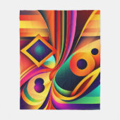Colorful Abstract Geometric Fleecedecke (Vorderseite)