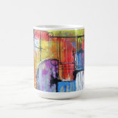 Colorful Abstract Geometric  Kaffeetasse (Mittel)