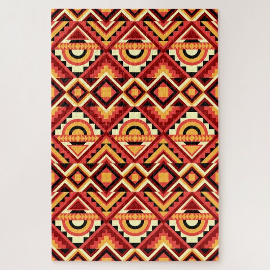 Colorful Abstract Geometric Kaleidoscope Pattern Puzzle (Vertikal)