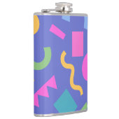 Colorful Abstract Geometric Memphis Style Pattern Flachmann (Rechts)