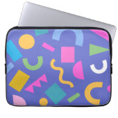 Colorful Abstract Geometric Memphis Style Pattern Laptopschutzhülle (Vorderseite)