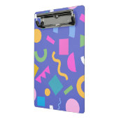 Colorful Abstract Geometric Memphis Style Pattern Mini Klemmbrett (Gewinkelt2)
