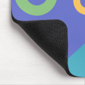 Colorful Abstract Geometric Memphis Style Pattern Mousepad (Ecke)