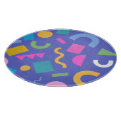 Colorful Abstract Geometric Memphis Style Pattern Schneidebrett (Ecke)