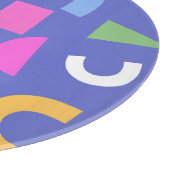 Colorful Abstract Geometric Memphis Style Pattern Schneidebrett (Ecke)