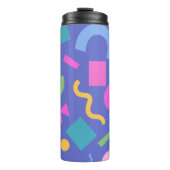 Colorful Abstract Geometric Memphis Style Pattern Thermosbecher (Vorderseite)