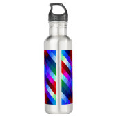 Colorful Abstract Geometric Pattern Personalised Edelstahlflasche (Rückseite)