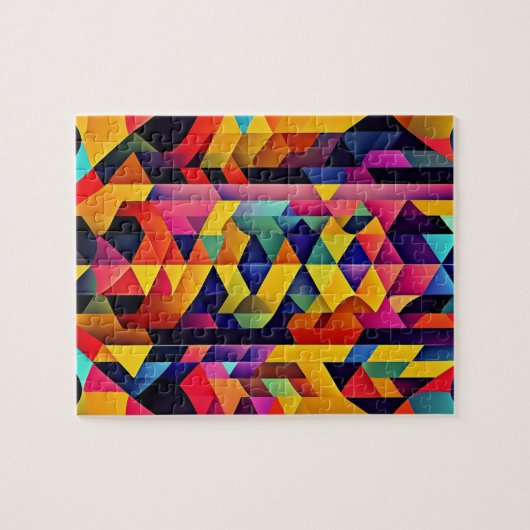 Colorful Abstract Geometric Puzzle (Horizontal)