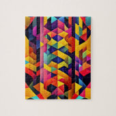Colorful Abstract Geometric Puzzle (Vertikal)