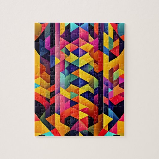 Colorful Abstract Geometric Puzzle (Vertikal)