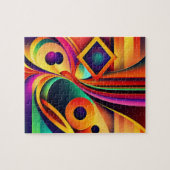 Colorful Abstract Geometric Puzzle (Horizontal)