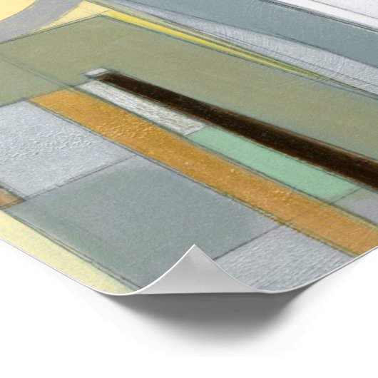 Colorful Abstract Geometric Shapes Poster (Ecke)