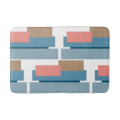 Colorful Abstract Geometric Stripes Badematte (Vorderseite)