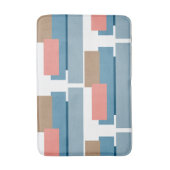 Colorful Abstract Geometric Stripes Badematte (Vorderseite Vertikal)