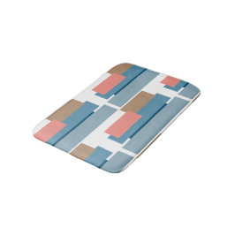 Colorful Abstract Geometric Stripes Badematte