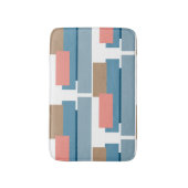 Colorful Abstract Geometric Stripes Badematte (Vorderseite Vertikal)