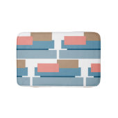 Colorful Abstract Geometric Stripes Badematte (Vorderseite)