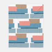 Colorful Abstract Geometric Stripes Fleecedecke (Vorderseite)