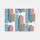Colorful Abstract Geometric Stripes Fleecedecke (Vorderseite (Horizontal))