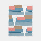 Colorful Abstract Geometric Stripes Fleecedecke (Vorderseite)