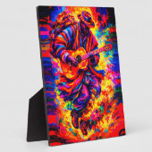 Colorful Abstract Guitar Players Duo Impasto Fotoplatte (Seite)