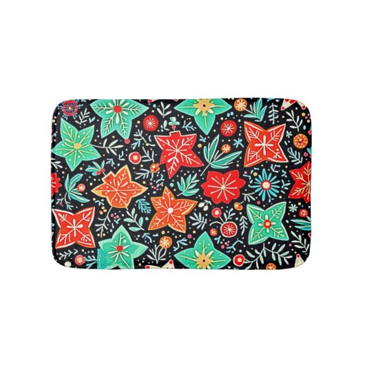 Colorful Abstract Holiday Design Badematte (Vorderseite)