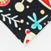 Colorful Abstract Holiday Design Fleecedecke (Ecke)