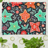 Colorful Abstract Holiday Design Geschirrtuch (Gefaltet)