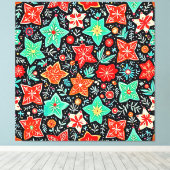 Colorful Abstract Holiday Design Leinwanddruck (Insitu (Holzboden))