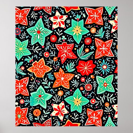 Colorful Abstract Holiday Design Poster (Vorne)