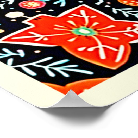 Colorful Abstract Holiday Design Poster (Ecke)