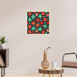 Colorful Abstract Holiday Design Poster