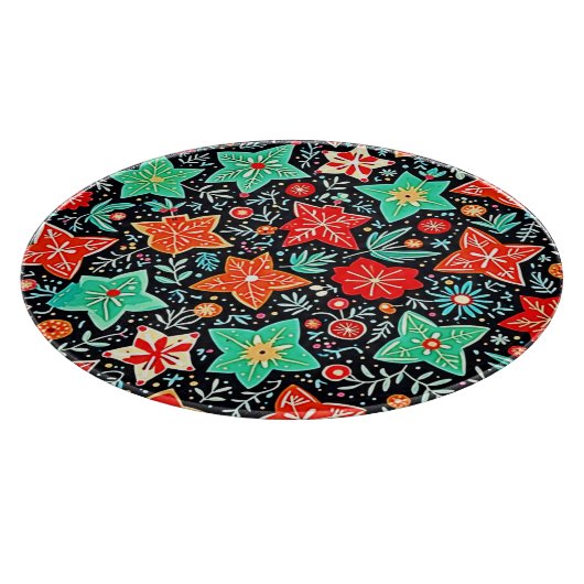 Colorful Abstract Holiday Design Schneidebrett (Ecke)