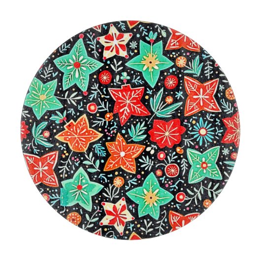 Colorful Abstract Holiday Design Schneidebrett (Vorderseite)