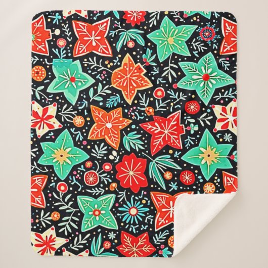 Colorful Abstract Holiday Design Sherpadecke (Vorderseite)
