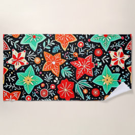 Colorful Abstract Holiday Design Strandtuch