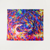 Colorful Abstract Horse Portrait Impasto Wandteppich (Vorderseite (Horizontal))