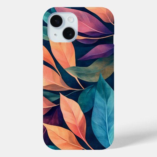 Colorful Abstract Leaves Case-Mate iPhone Hülle (Rückseite)