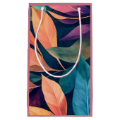 Colorful Abstract Leaves Kleine Geschenktüte (Vorderseite)