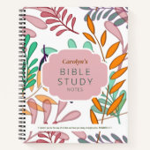 Colorful Abstract Leaves Personalized Bible Study Notizblock (Vorderseite)