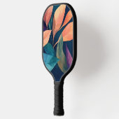 Colorful Abstract Leaves Pickleball Schläger (Links)