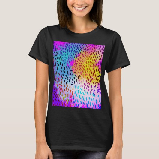Colorful Abstract Leopard Silhouette T-Shirt (Vorderseite)