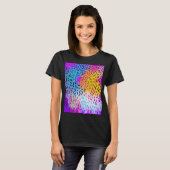 Colorful Abstract Leopard Silhouette T-Shirt (Vorne ganz)