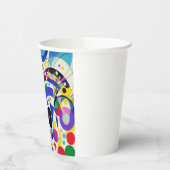 Colorful Abstract Modern Art Design Pappbecher (Links)